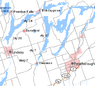 map to Dunsford